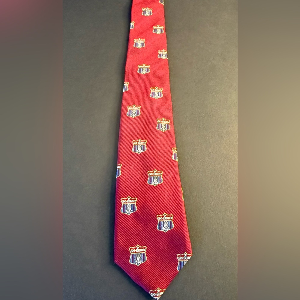 Psycho Bunny Burgundy Patterned Tie